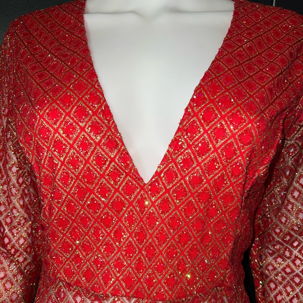 Red Sparkle Jumpsuit